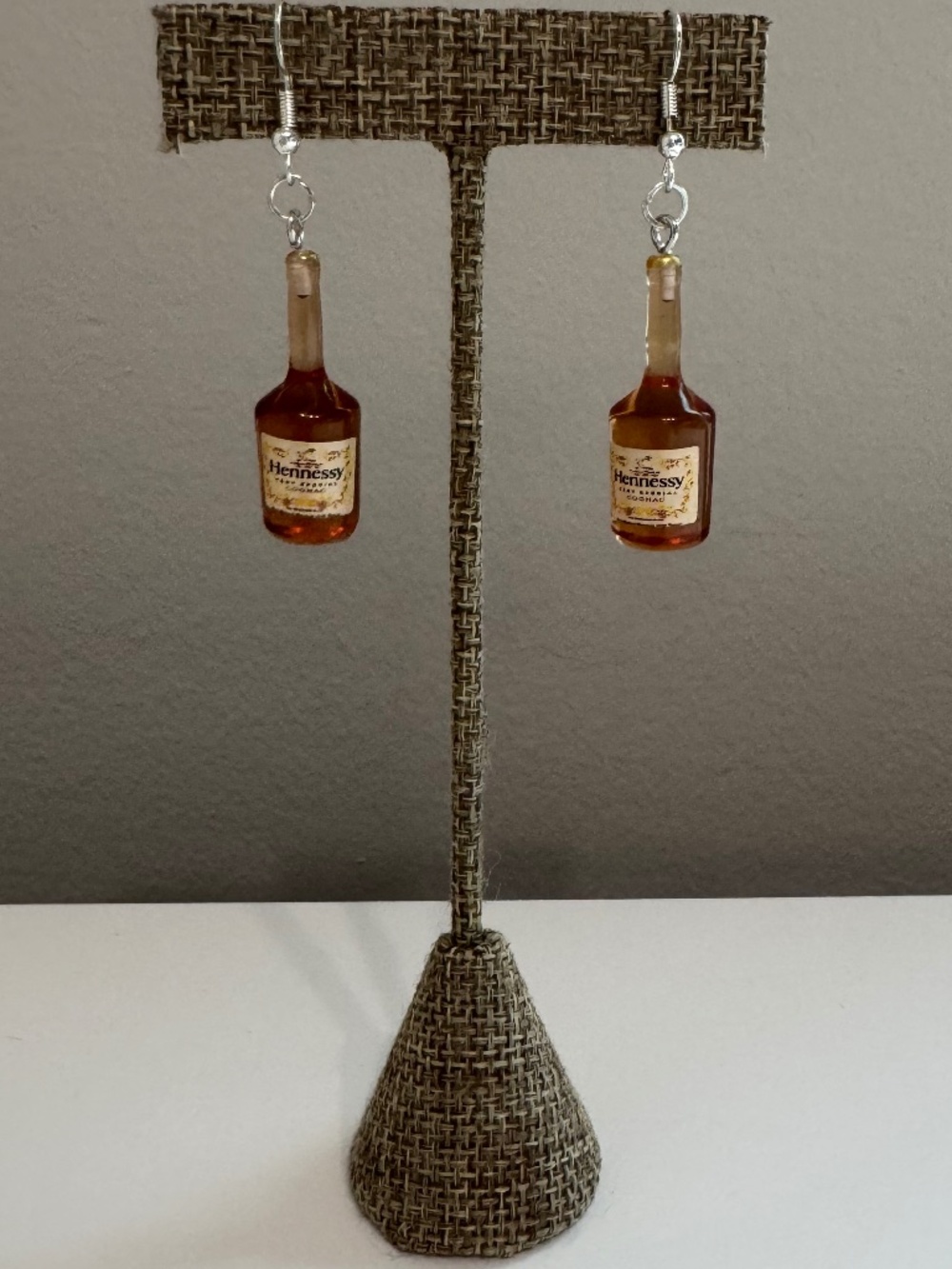 NWT Brandy Bottle Earrings | Handmade Novelty Statement Jewelry